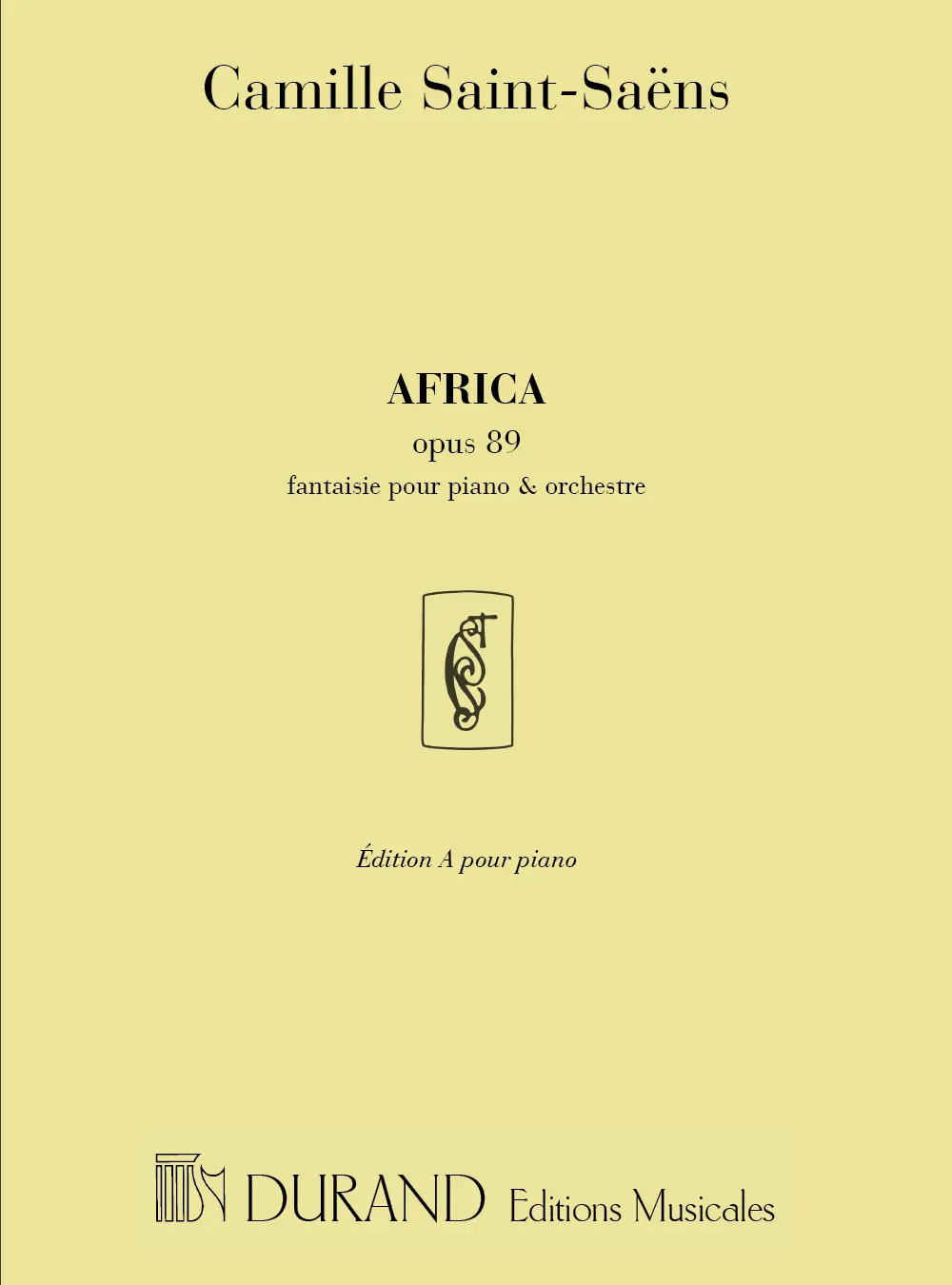 Cover: 9790044025701 | Africa opus 89 fantaisie (edition A) | pour Piano et Orchestre | Buch