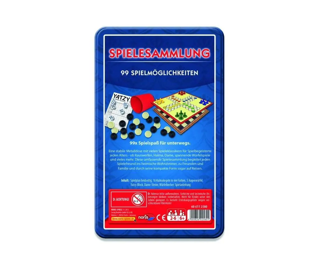 Bild: 4000826025801 | Spielesammlung 99 Spielmöglichkeiten in Metallbox | Spiel | 606112580