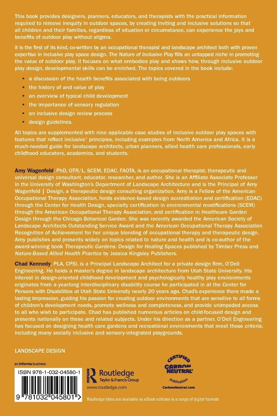 Rückseite: 9781032045801 | The Nature of Inclusive Play | Amy Wagenfeld (u. a.) | Taschenbuch