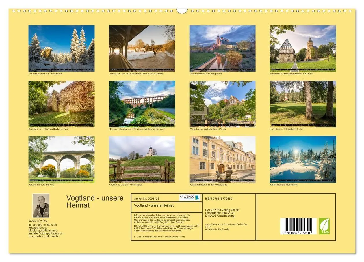 Bild: 9783457725801 | Vogtland - unsere Heimat (hochwertiger Premium Wandkalender 2026...