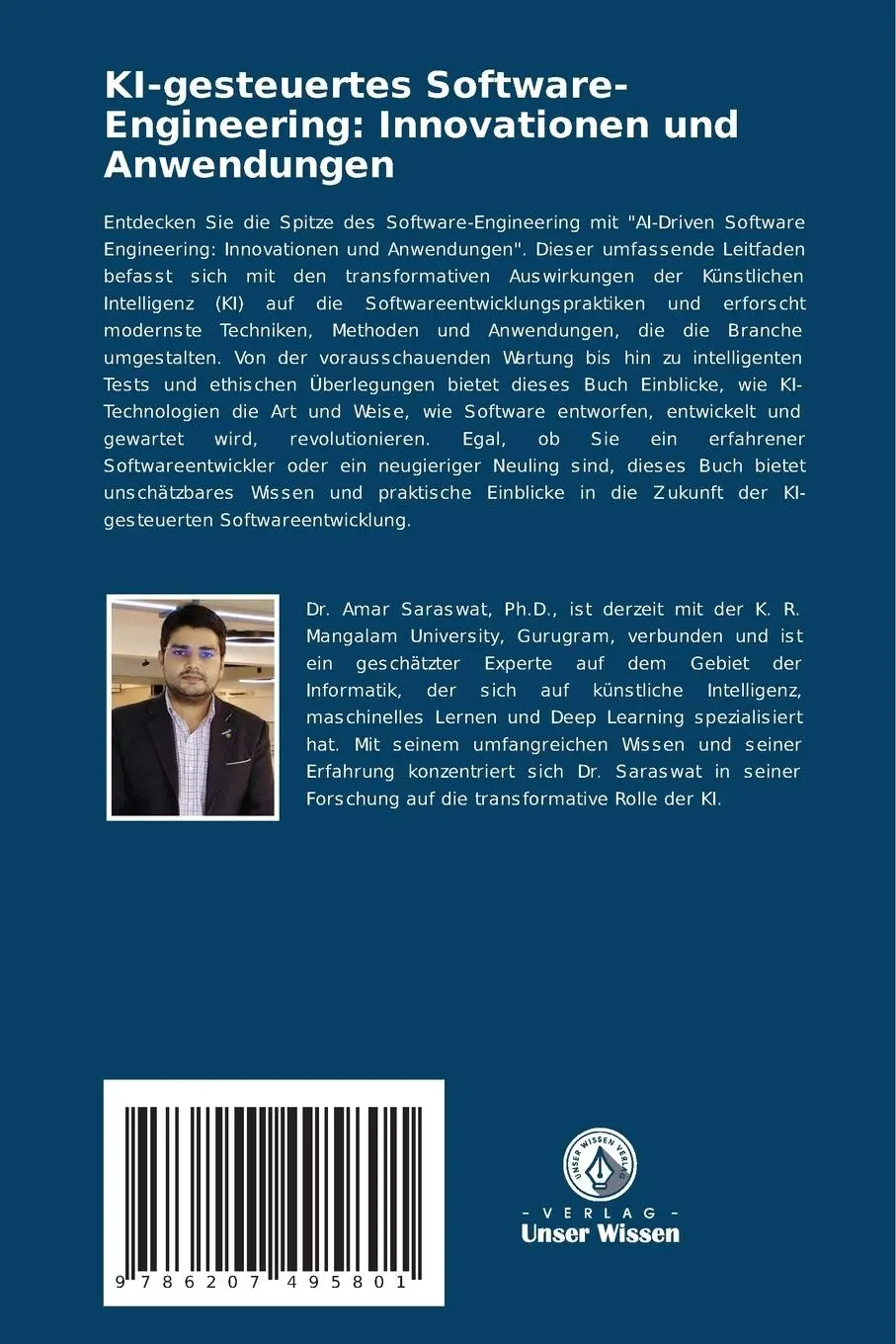 Rückseite: 9786207495801 | KI-gesteuertes Software-Engineering: Innovationen und Anwendungen