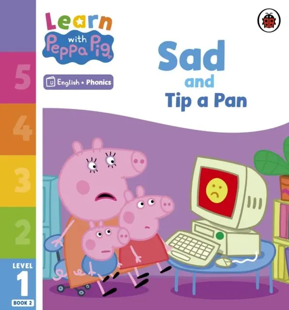 Cover: 9780241575901 | Learn with Peppa Phonics Level 1 Book 2 - Sad and Tip a Pan...