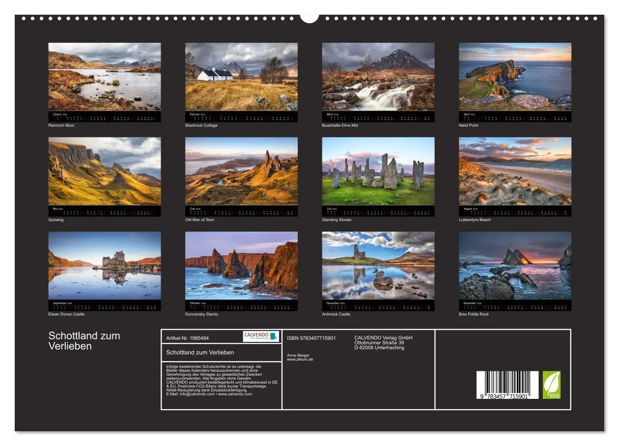 Bild: 9783457715901 | Schottland zum Verlieben (hochwertiger Premium Wandkalender 2026...
