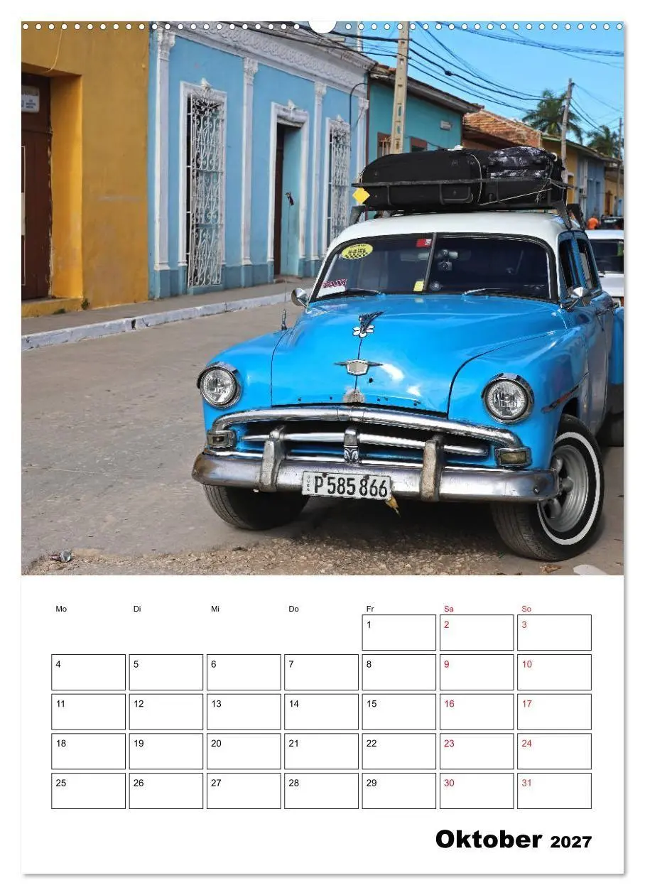 Bild: 9783569685901 | KARIBIK Oldtimer auf Kuba (Wandkalender 2027 DIN A2 hoch), CALVENDO...