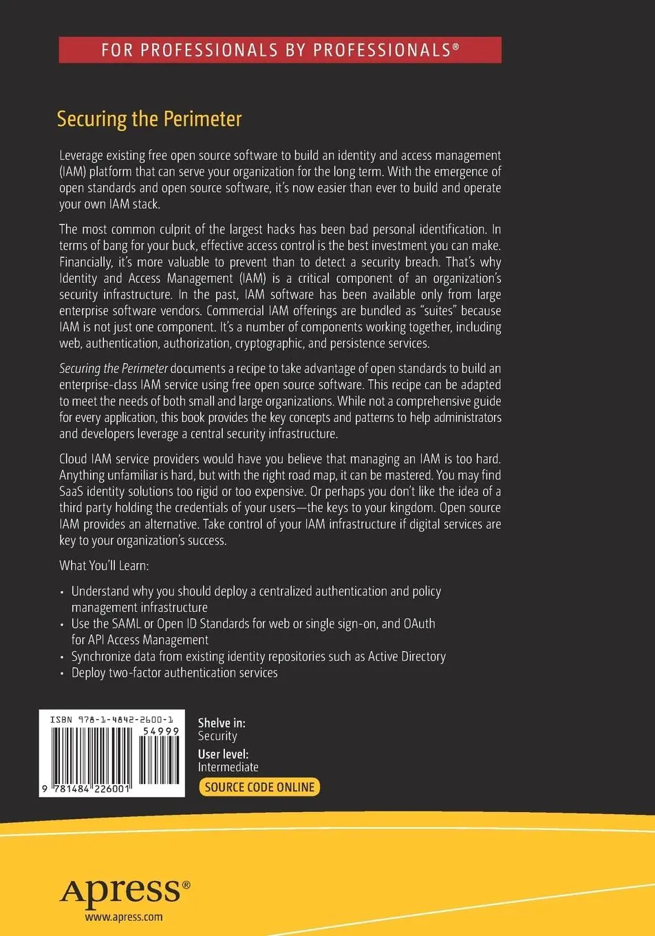 Rückseite: 9781484226001 | Securing the Perimeter | Maciej Machulak (u. a.) | Taschenbuch | xv
