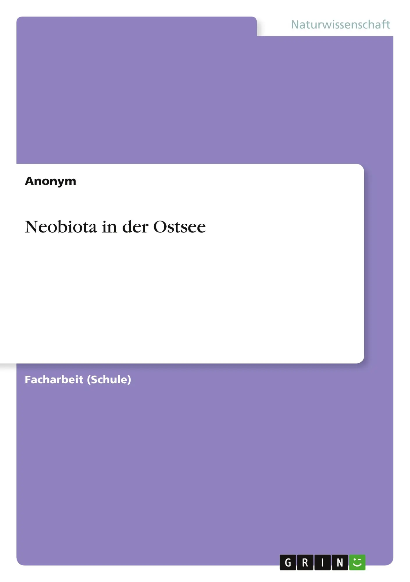 Cover: 9783346416001 | Neobiota in der Ostsee | Anonymous | Taschenbuch | 40 S. | Deutsch