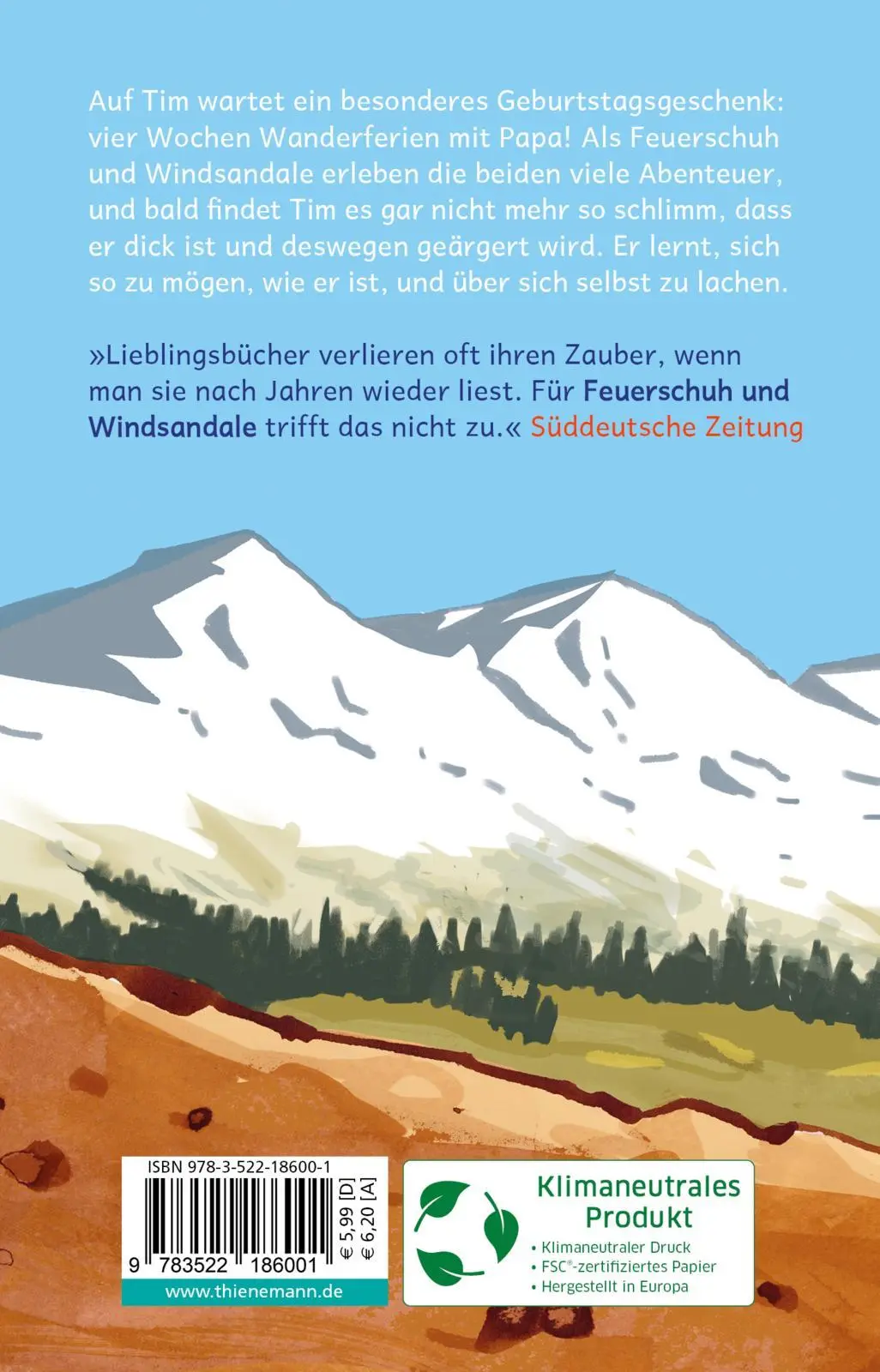 Rückseite: 9783522186001 | Feuerschuh und Windsandale | Ursula Wölfel | Taschenbuch | 112 S.