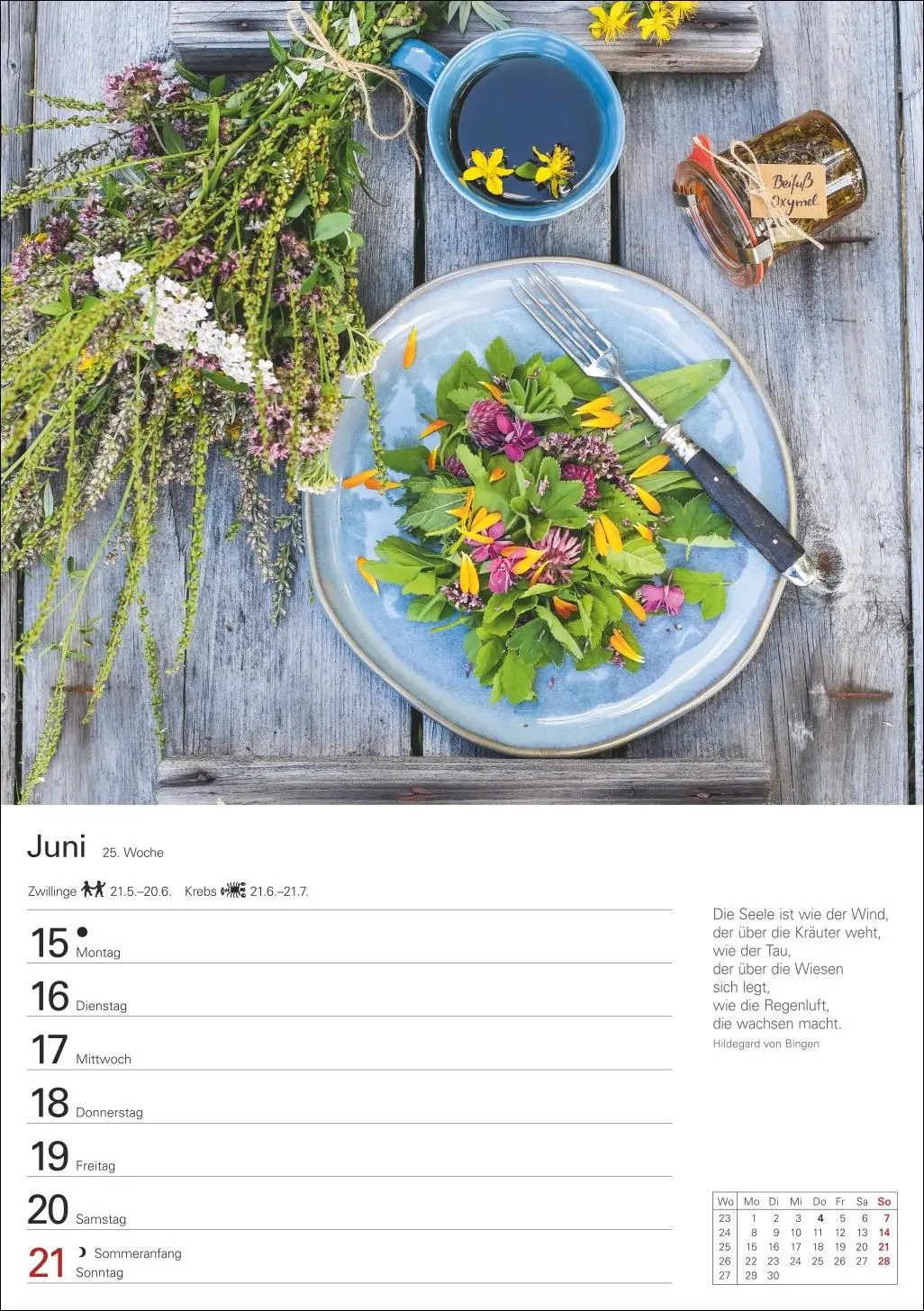 Bild: 9783840036101 | Küchenkalender Wochenplaner 2026 - 53 inspirierende Fotografien | 2026