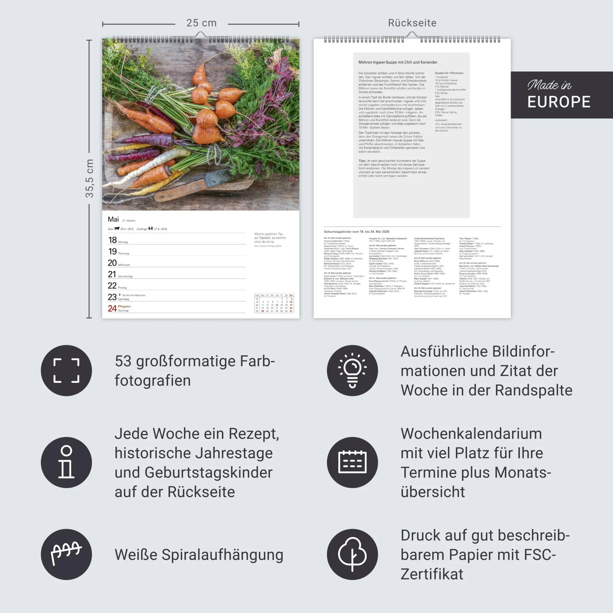 Bild: 9783840036101 | Küchenkalender Wochenplaner 2026 - 53 inspirierende Fotografien | 2026