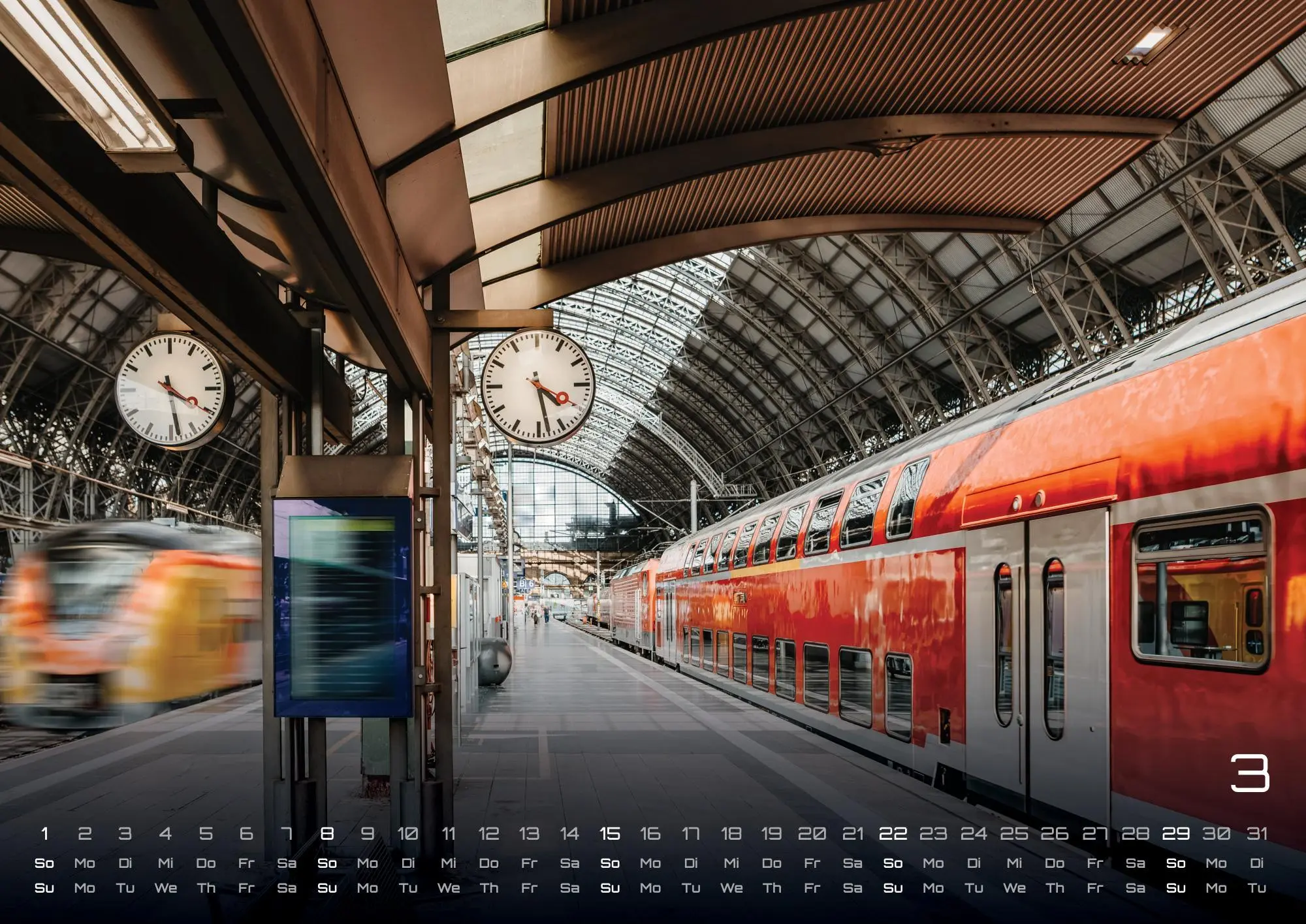 Bild: 9783986736101 | Eisenbahn - faszinierende Bahnwelt - 2026 - Kalender DIN A3 | de