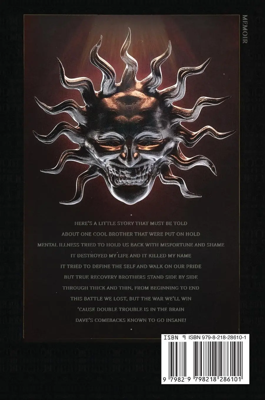 Rückseite: 9798218286101 | Sunless Freak | Memories of a Schizo | David Makepeace | Taschenbuch