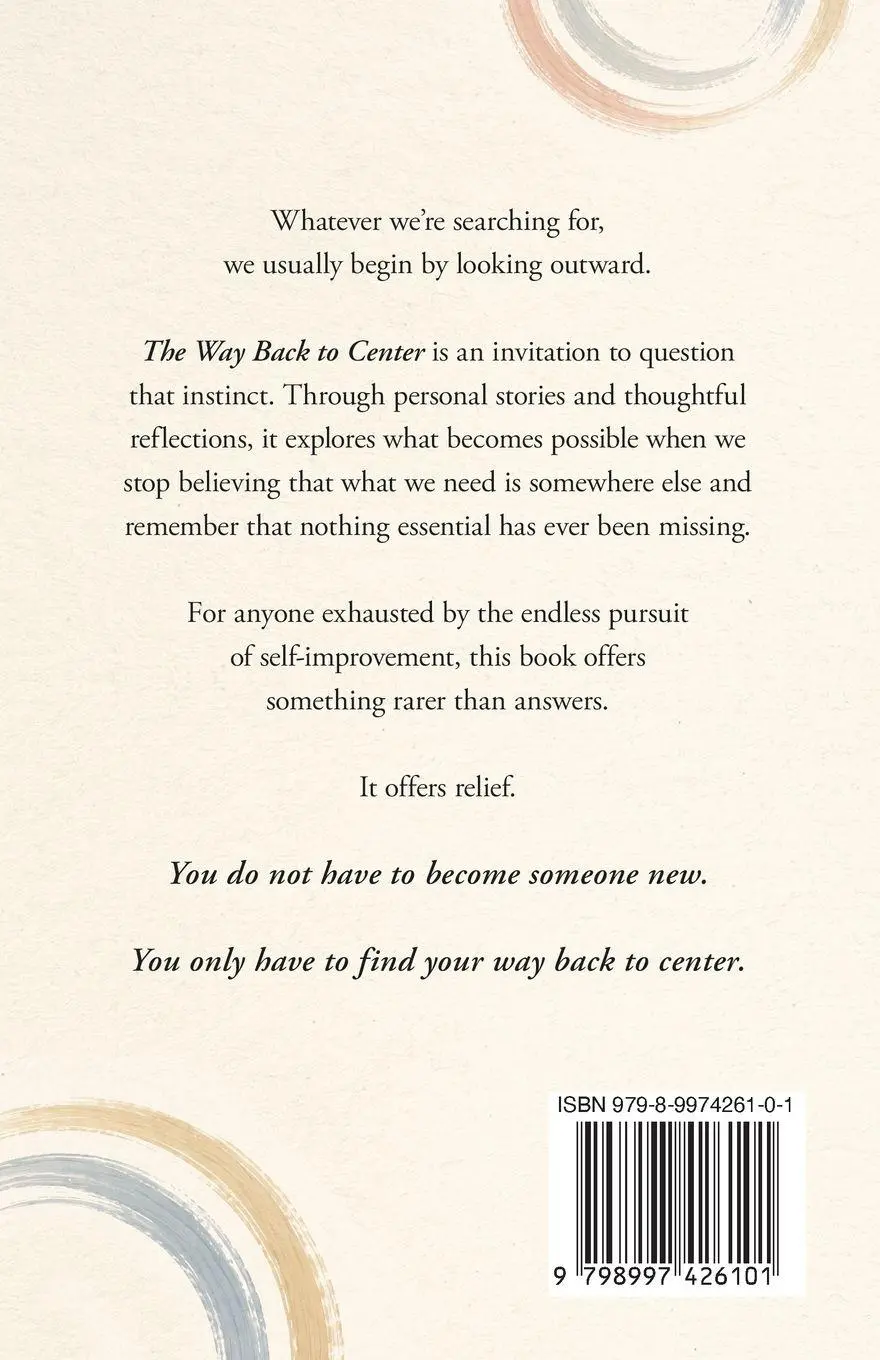 Rückseite: 9798997426101 | The Way Back to Center | A. Robyn Fredrickson | Taschenbuch | Englisch
