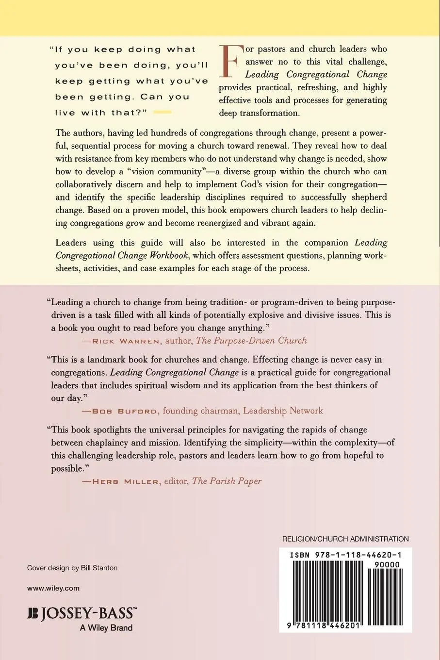 Rückseite: 9781118446201 | Leading Congregational Change | Jim Herrington (u. a.) | Taschenbuch