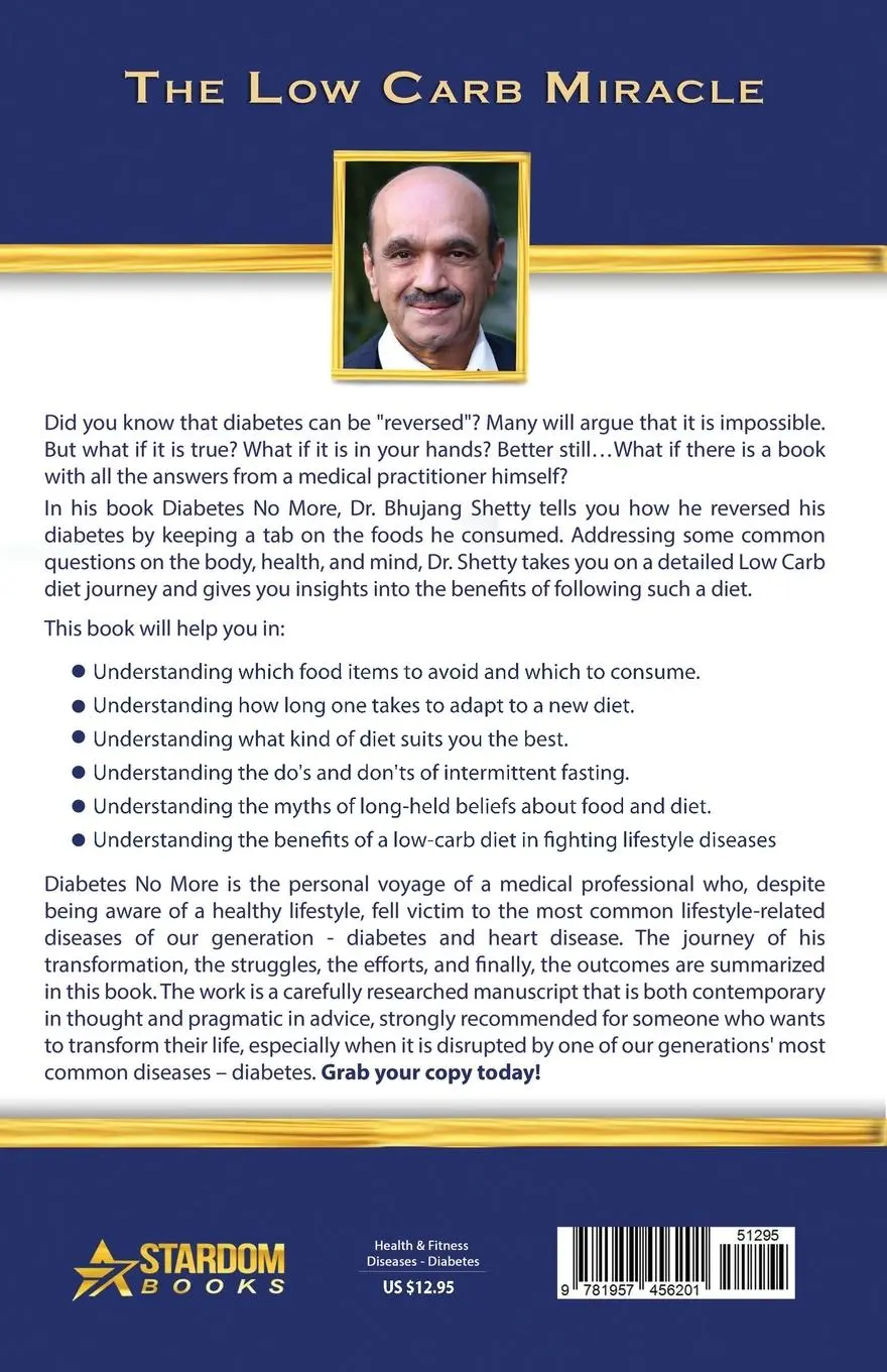 Rückseite: 9781957456201 | Diabetes No More | Bhujang Shetty | Taschenbuch | Englisch | 2023