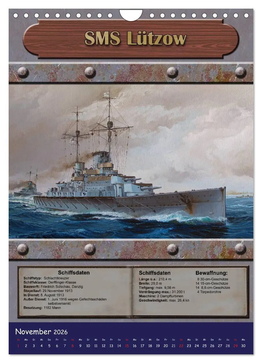 Bild: 9783516466201 | Die kaiserliche Marine 1871 - 1918 (Wandkalender 2026 DIN A4 hoch),...