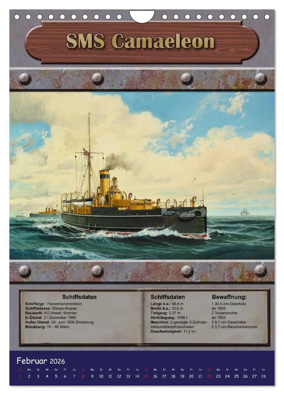 Bild: 9783516466201 | Die kaiserliche Marine 1871 - 1918 (Wandkalender 2026 DIN A4 hoch),...