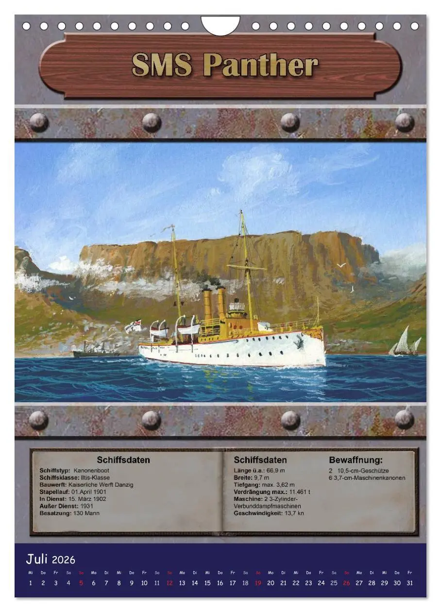 Bild: 9783516466201 | Die kaiserliche Marine 1871 - 1918 (Wandkalender 2026 DIN A4 hoch),...