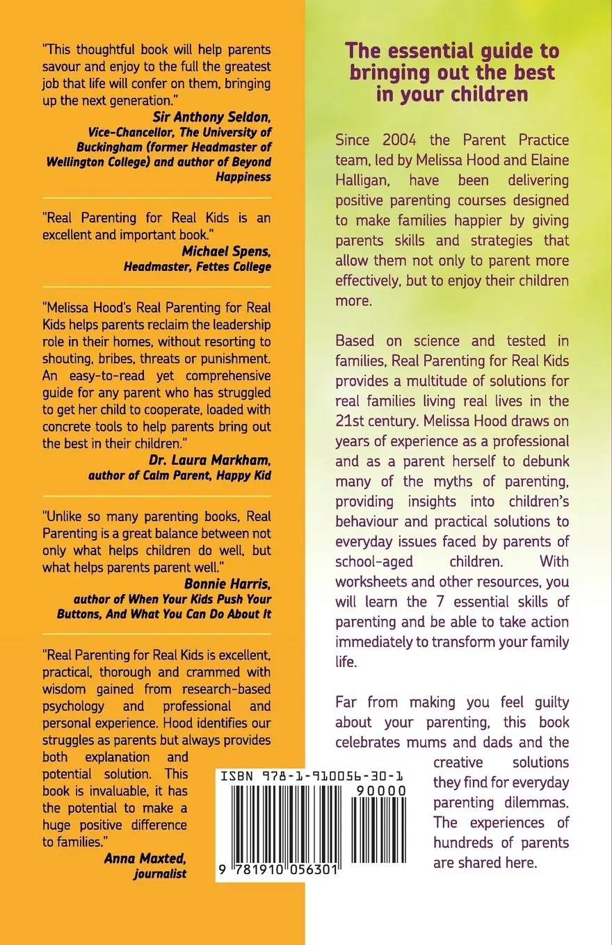 Rückseite: 9781910056301 | Real Parenting for Real Kids | Melissa Hood | Taschenbuch | Englisch