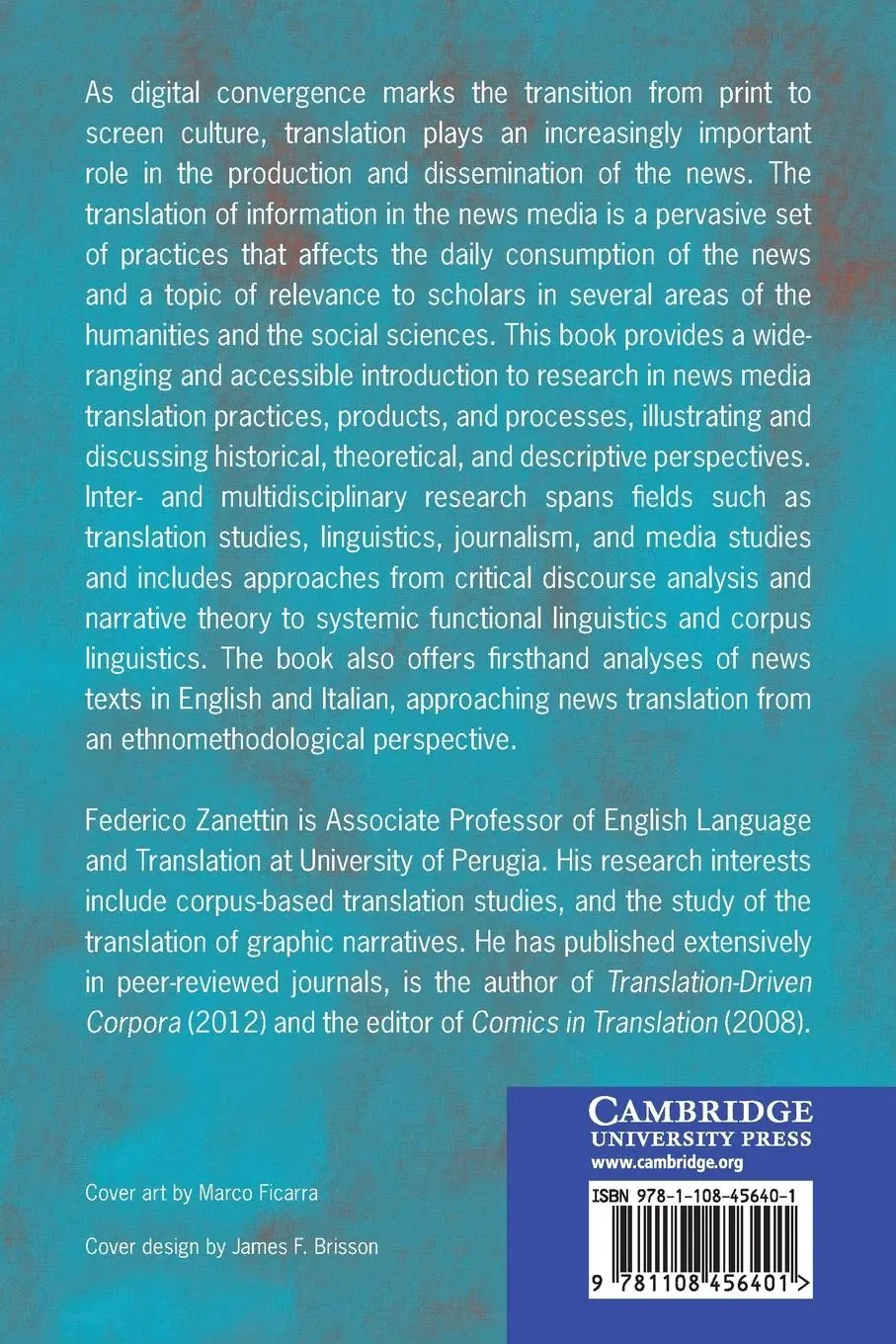 Rückseite: 9781108456401 | News Media Translation | Federico Zanettin | Taschenbuch | Englisch
