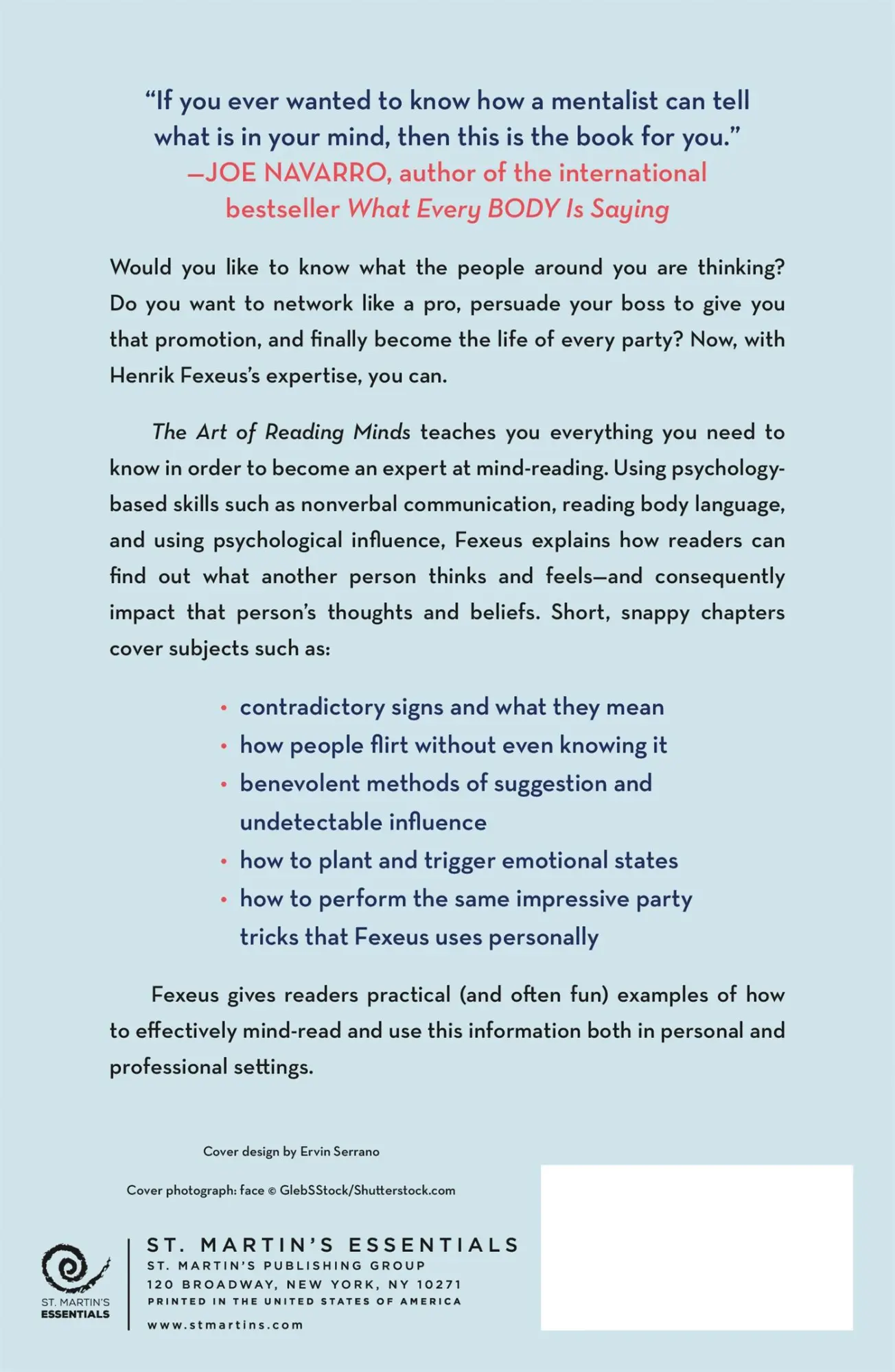 Rückseite: 9781250236401 | Art of Reading Minds | Henrik Fexeus | Taschenbuch | Griffin | 2019