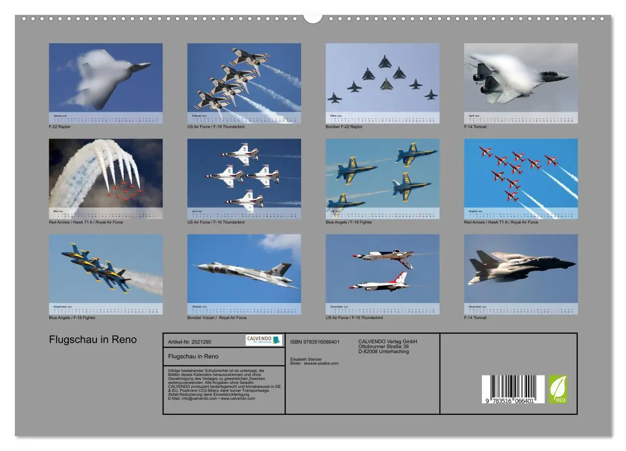Bild: 9783516066401 | Flugschau in Reno (hochwertiger Premium Wandkalender 2026 DIN A2...