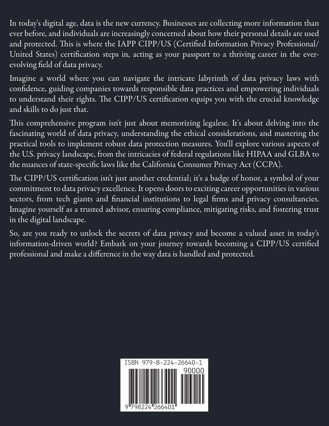 Rückseite: 9798224266401 | IAPP CIPP/US Certification A Practical Study Guide to Master the...