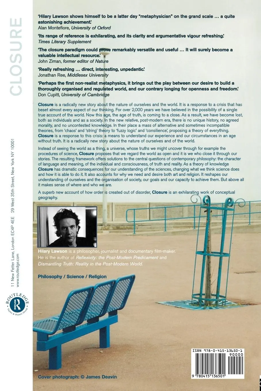 Rückseite: 9780415136501 | Closure | A Story of Everything | Hilary Lawson | Taschenbuch | 2001