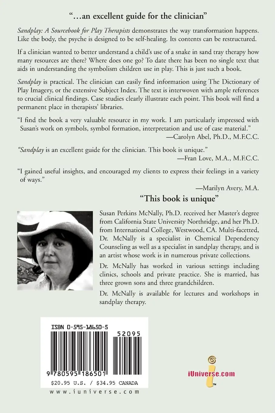 Rückseite: 9780595186501 | Sandplay | A Sourcebook for Play Therapists | Susan Perkins McNally