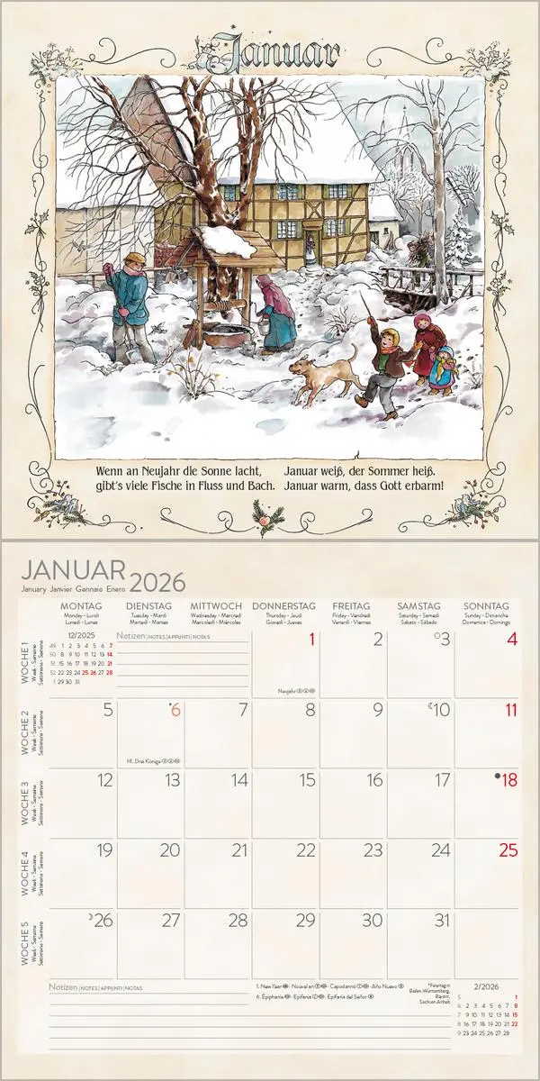 Bild: 9783731886501 | Bauernkalender 2026 | Verlag Korsch | Kalender | 13 S. | Deutsch
