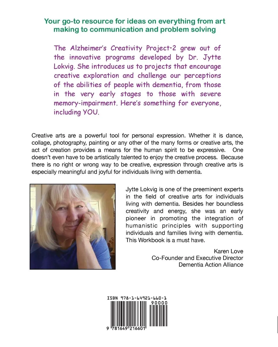 Rückseite: 9781649216601 | Alzheimer's Creativity Project¿2 | Jytte F Lokvig | Taschenbuch | 2020