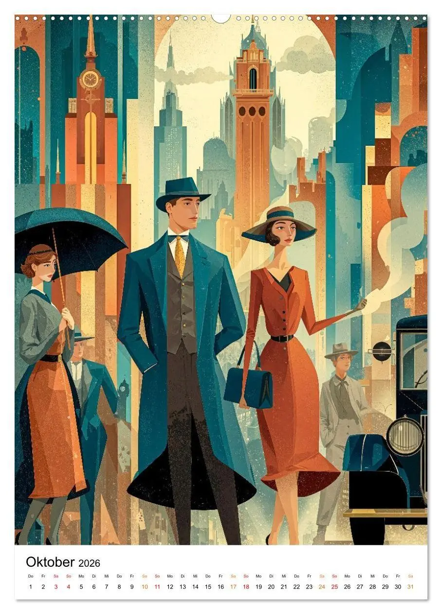 Bild: 9783516736601 | Art Deco - Glamour, Geometrie und Goldstaub (Wandkalender 2026 DIN...
