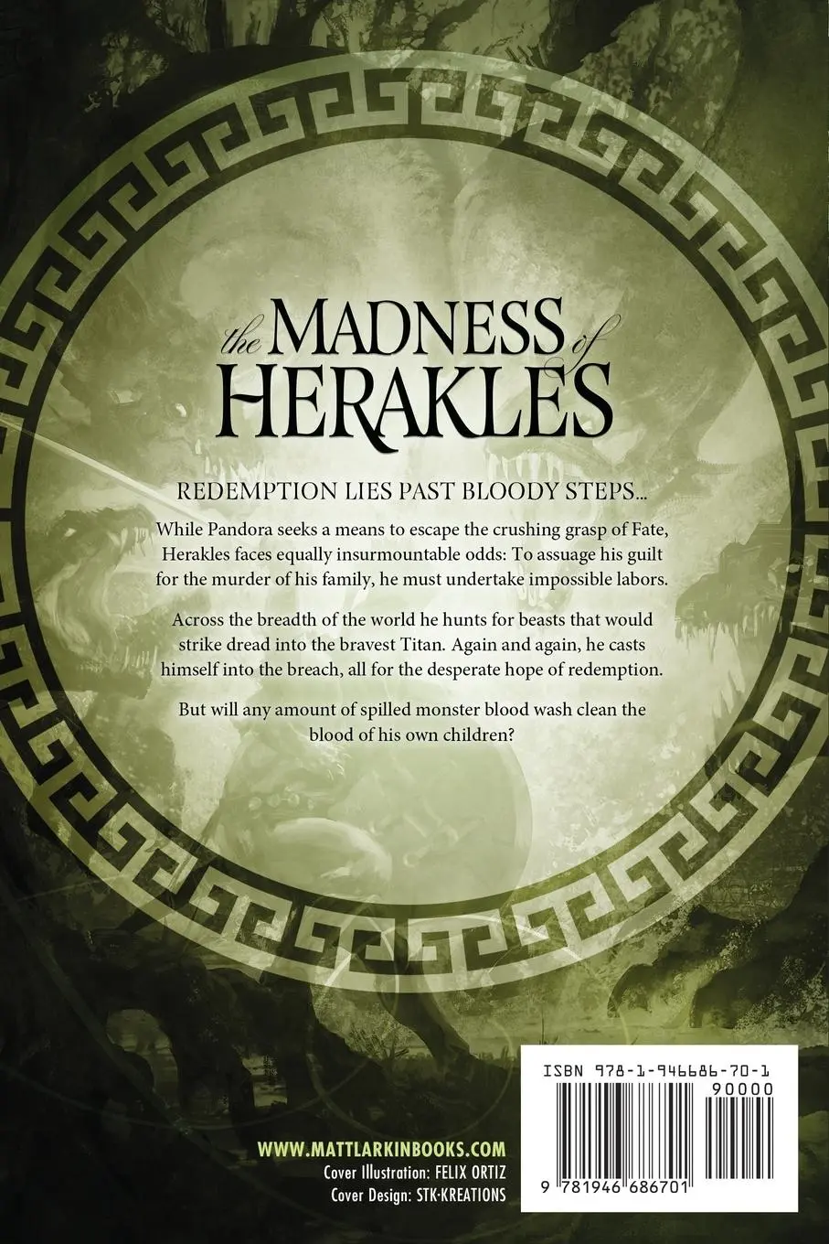 Rückseite: 9781946686701 | The Madness of Herakles | Matt Larkin | Taschenbuch | Englisch | 2022