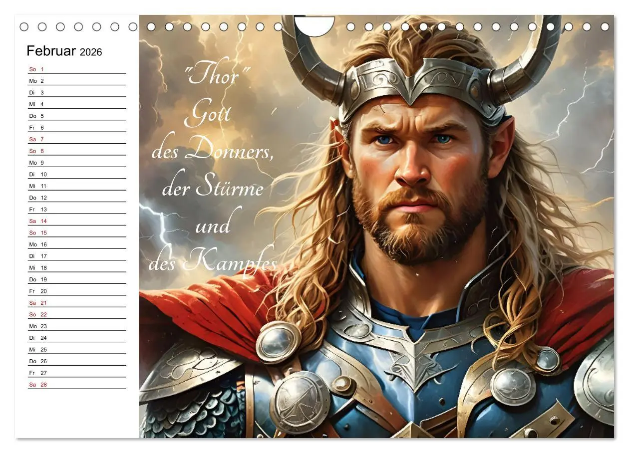 Bild: 9783457326701 | Unsterbliche Mythen des Nordens (Wandkalender 2026 DIN A4 quer),...