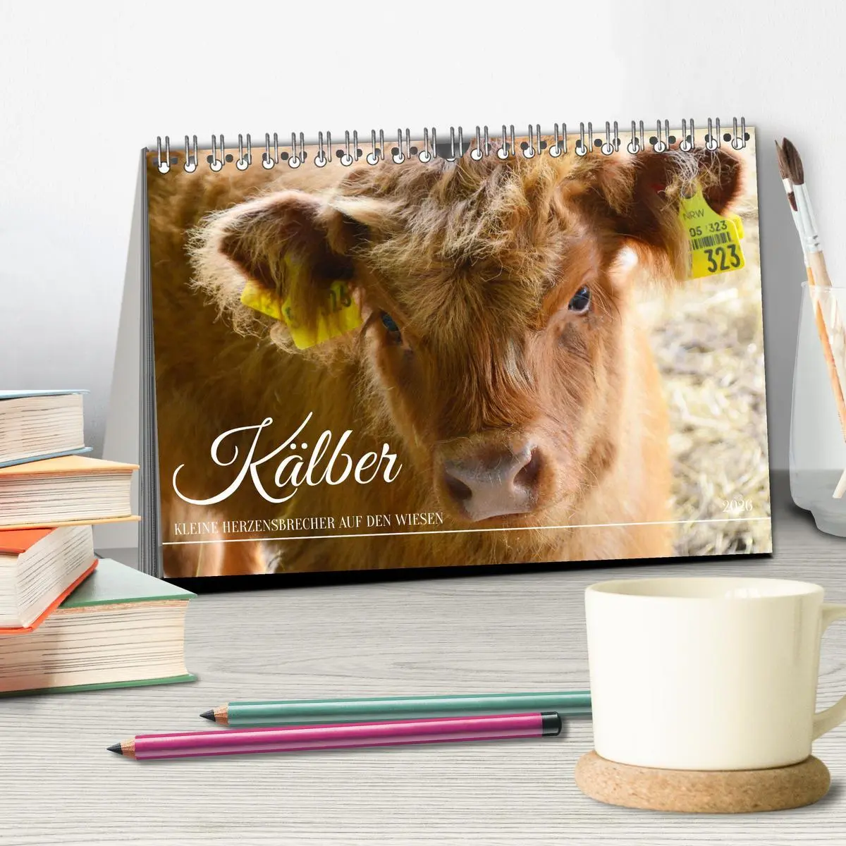 Bild: 9783457496701 | Kälber - Kleine Herzensbrecher auf den Wiesen (Tischkalender 2026...