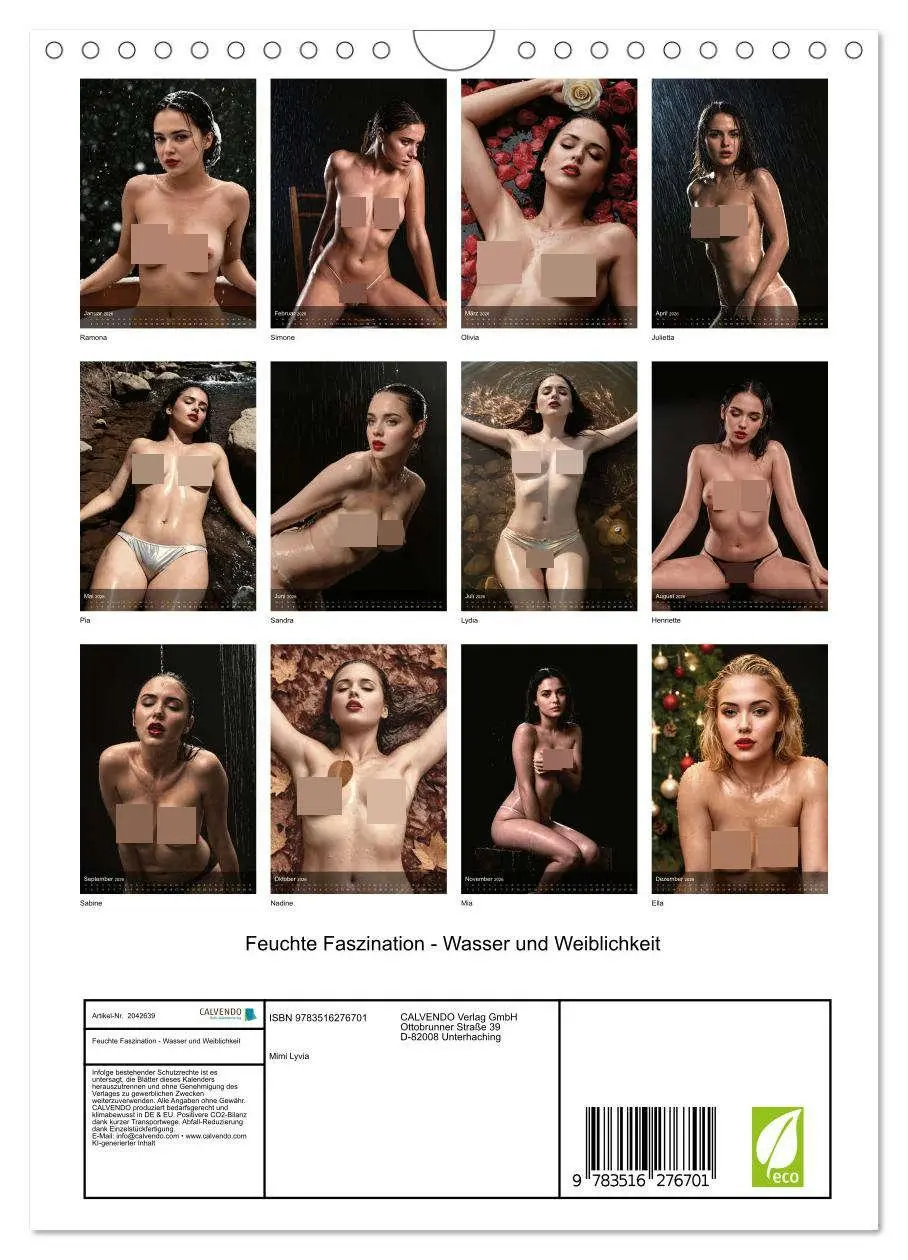 Bild: 9783516276701 | Feuchte Faszination - Wasser und Weiblichkeit (Wandkalender 2026...