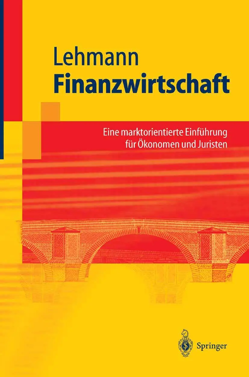 Cover: 9783540006701 | Finanzwirtschaft | Matthias Lehmann | Taschenbuch | Springer-Lehrbuch