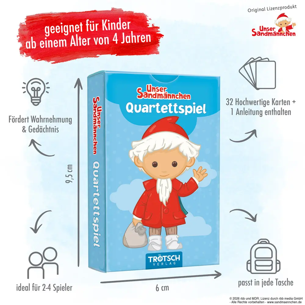 Bild: 4251901506801 | Trötsch Unser Sandmännchen Quartettspiel Quartett Spiel | Co.KG | 2024