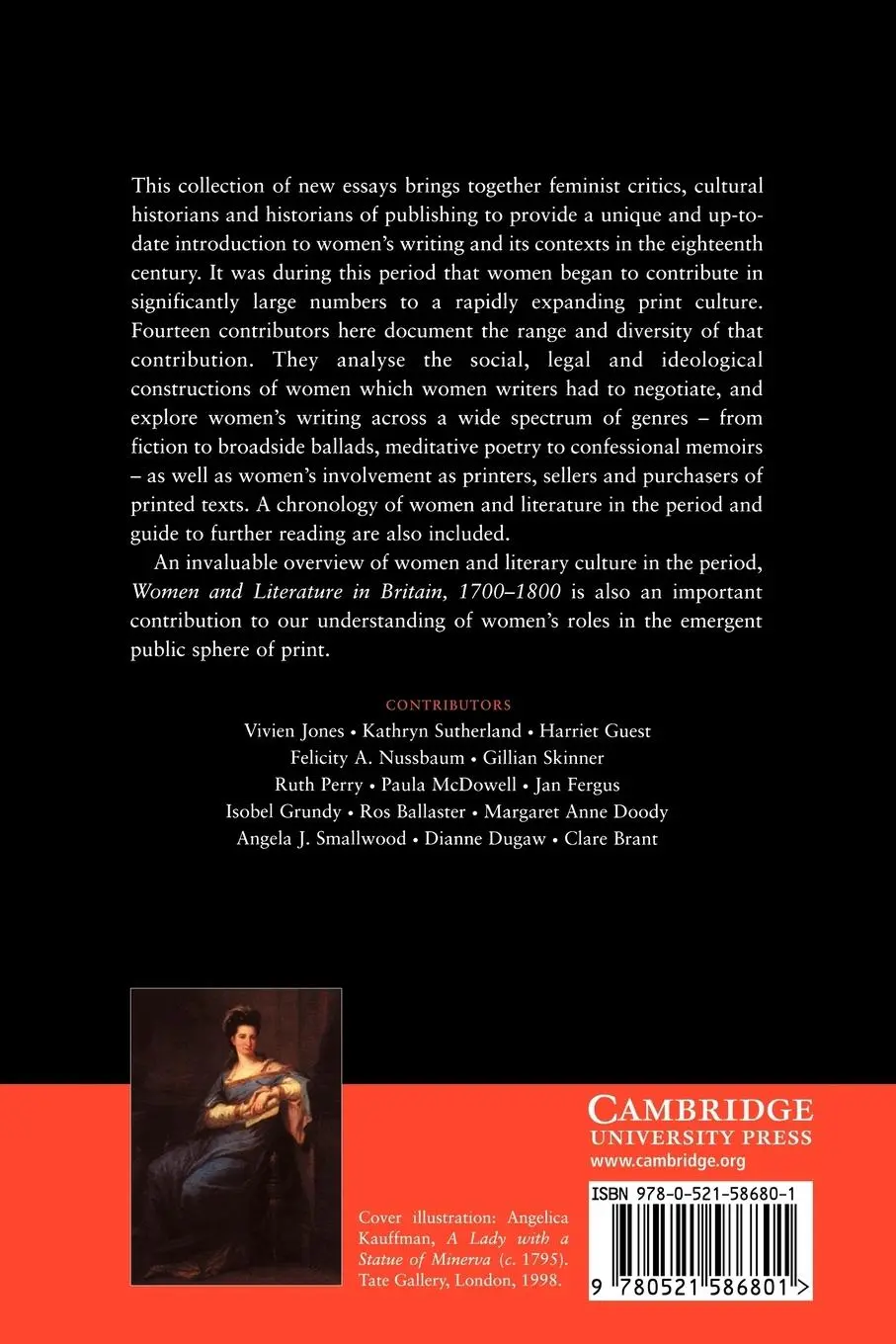 Rückseite: 9780521586801 | Women and Literature in Britain, 1700 1800 | Vivien Jones | Buch