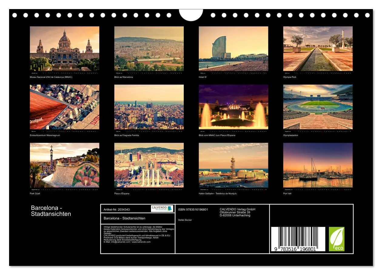 Bild: 9783516196801 | Barcelona - Stadtansichten (Wandkalender 2026 DIN A4 quer),...
