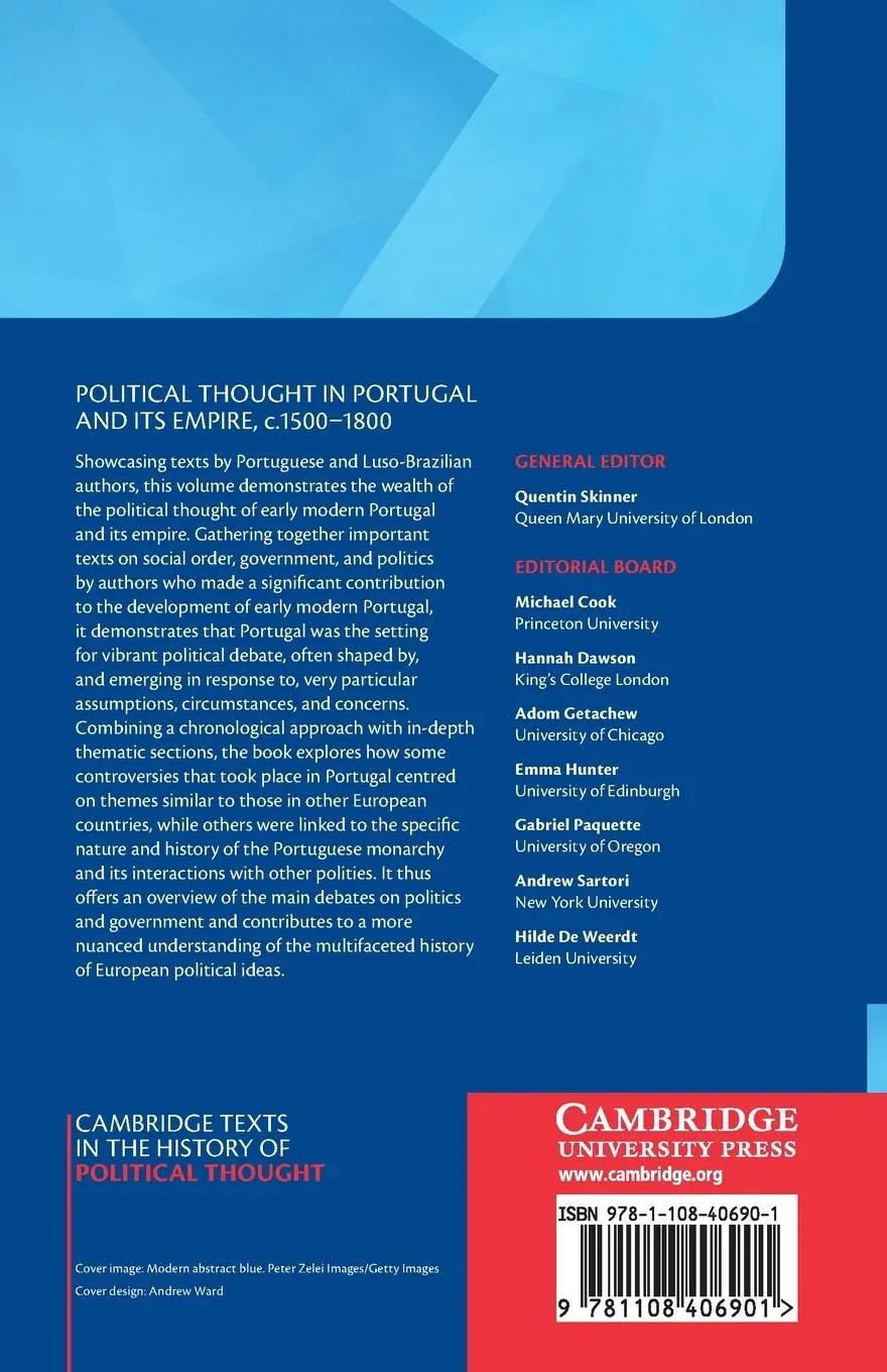 Rückseite: 9781108406901 | Political Thought in Portugal and its Empire, c.1500-1800 | Buch