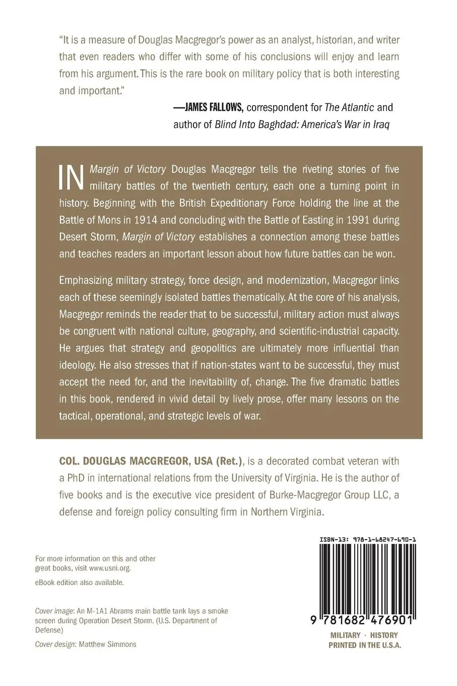 Rückseite: 9781682476901 | Margin of Victory | Five Battles that Changed the Face of Modern War