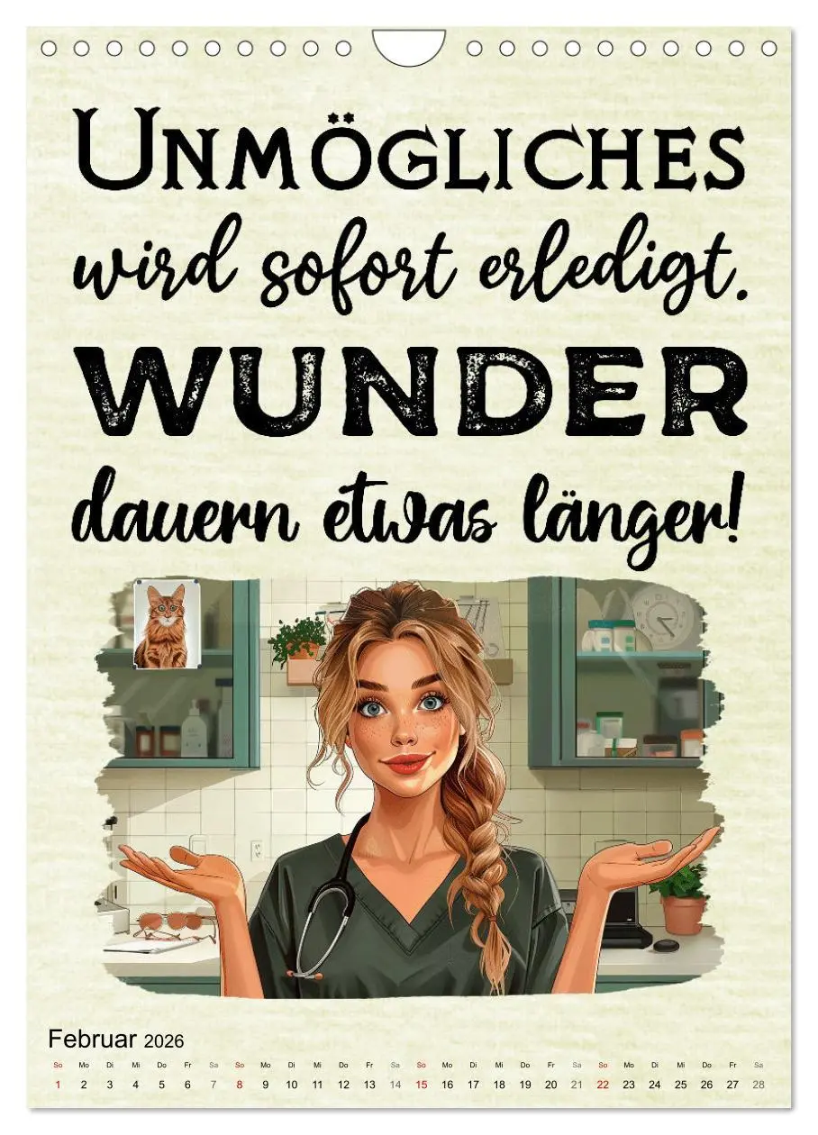 Bild: 9783516256901 | Tierarztsprüche (Wandkalender 2026 DIN A4 hoch), CALVENDO...
