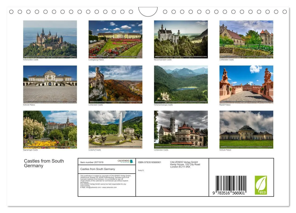 Bild: 9783516566901 | Castles from South Germany (Wall Calendar 2026 DIN A4 landscape),...