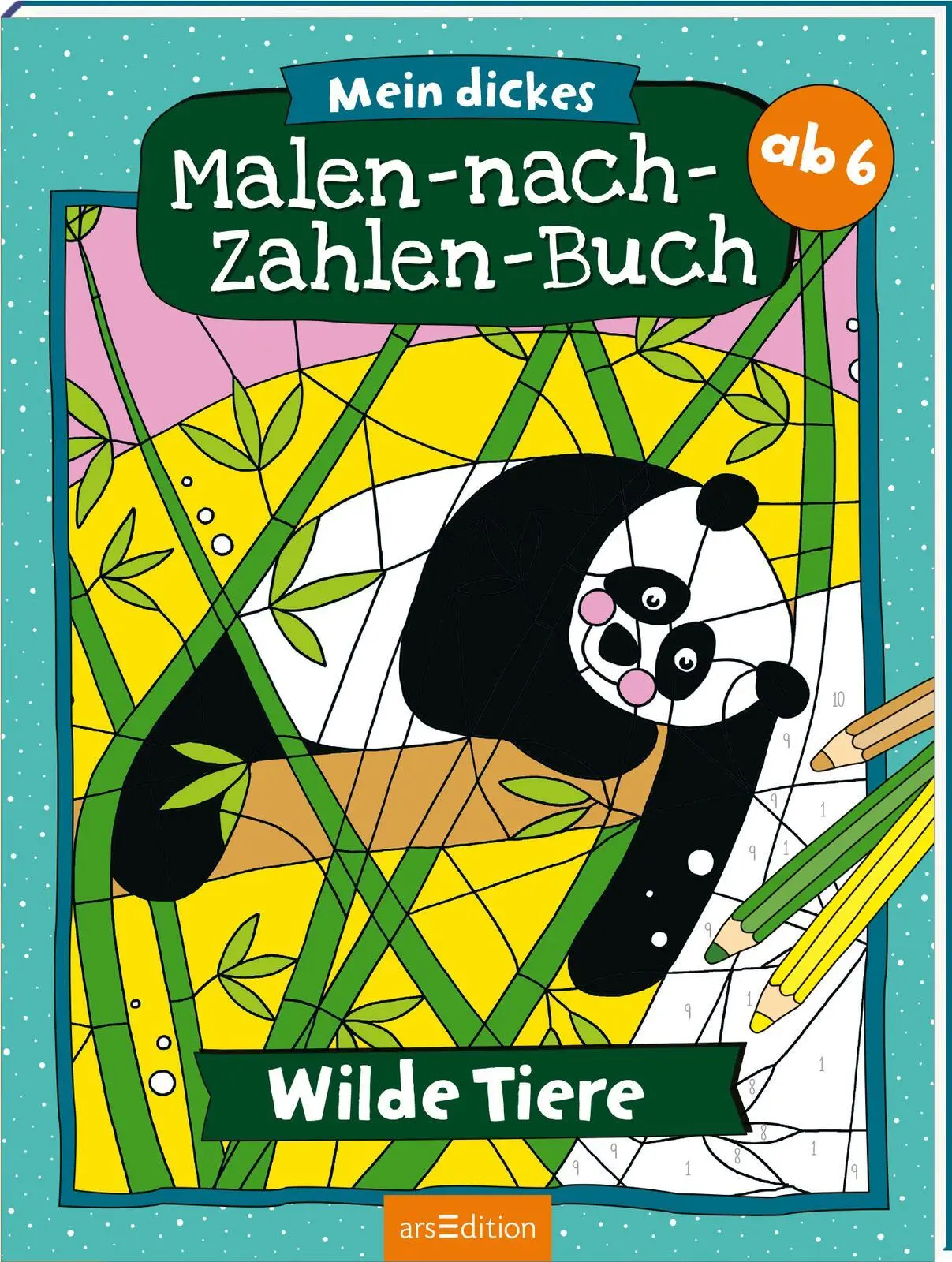 Cover: 9783845866901 | Mein dickes Malen-nach-Zahlen-Buch - Wilde Tiere | Petra Theissen