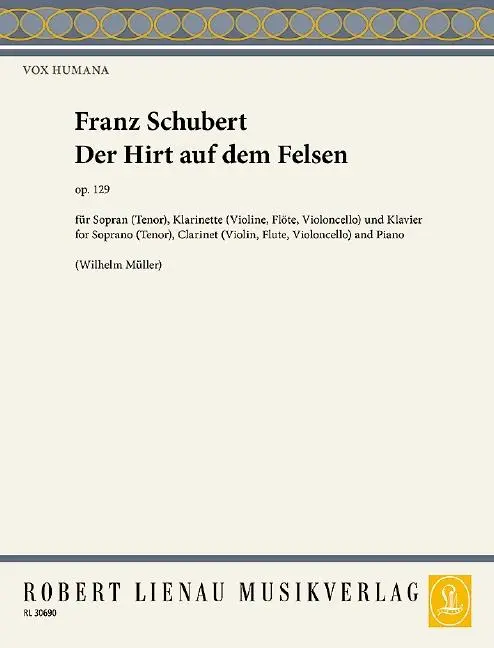 Cover: 9790011306901 | Der Hirt auf dem Felsen | Franz Schubert | Broschüre | Vox Humana