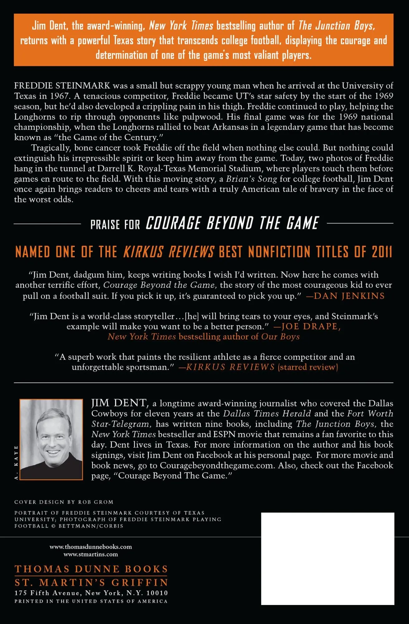 Rückseite: 9781250007001 | COURAGE BEYOND THE GAME | Jim Dent | Taschenbuch | Englisch | 2012