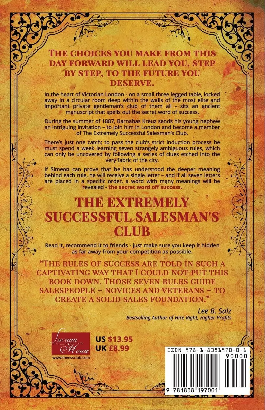Rückseite: 9781838197001 | The Extremely Successful Salesman's Club | Chris Murray | Taschenbuch