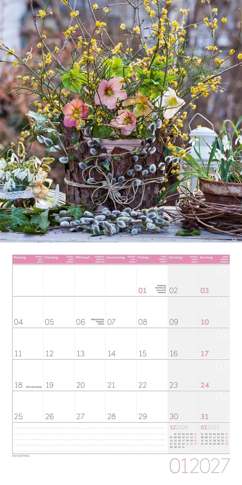 Bild: 9783838447001 | Blumenzauber Kalender 2027 - 30x30 - Art12 | GmbH | Kalender | 28 S.