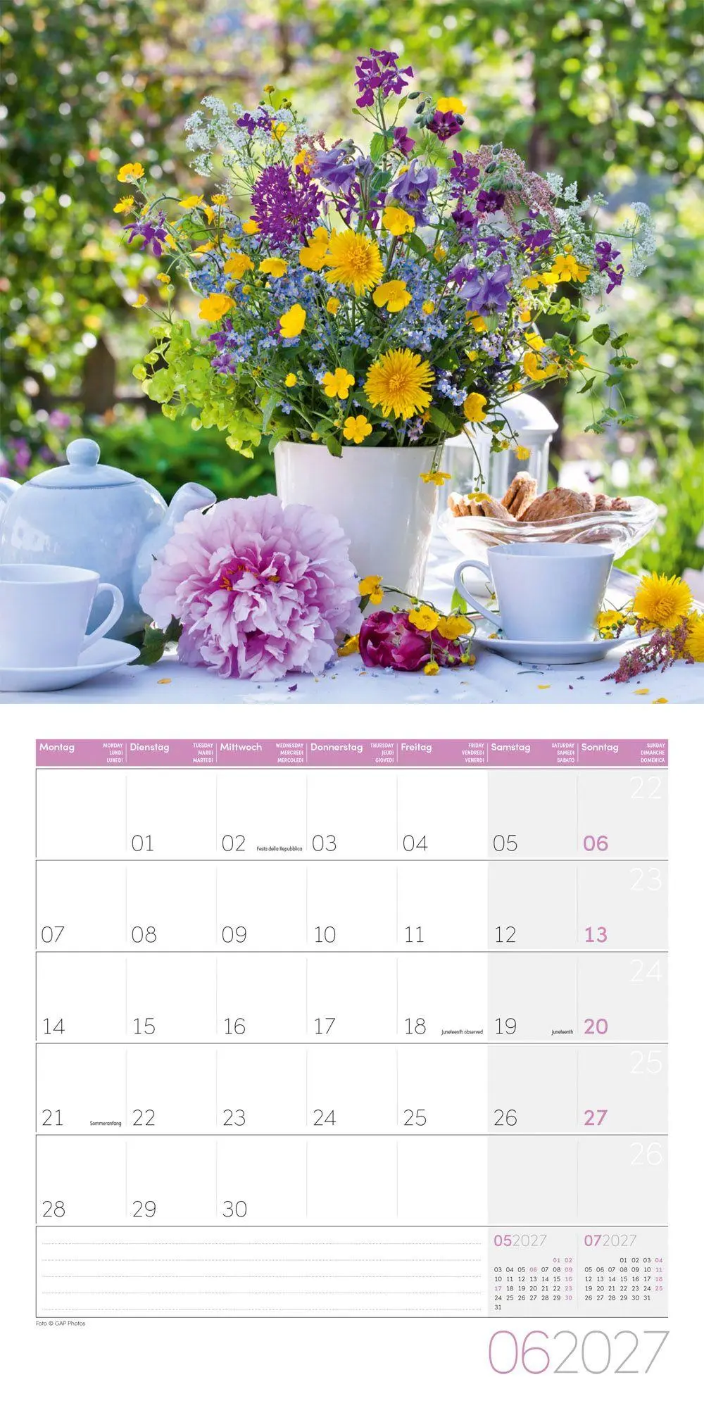 Bild: 9783838447001 | Blumenzauber Kalender 2027 - 30x30 - Art12 | GmbH | Kalender | 28 S.