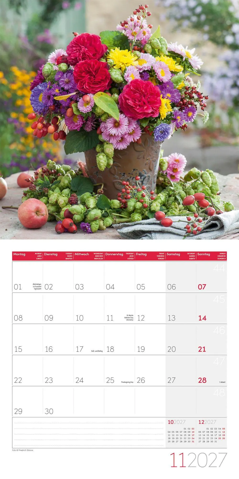 Bild: 9783838447001 | Blumenzauber Kalender 2027 - 30x30 - Art12 | GmbH | Kalender | 28 S.